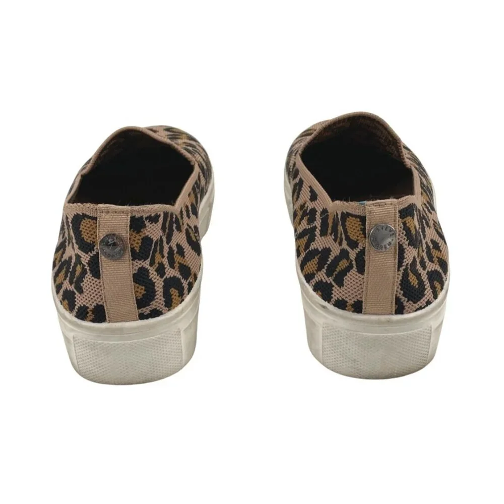 Steve Madden Mailer Womens 7.5 Slip-On Sneakers Leopard Print Casual Everyday